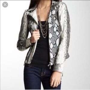 💋sale! Affliction faux leather snakeskin jacket